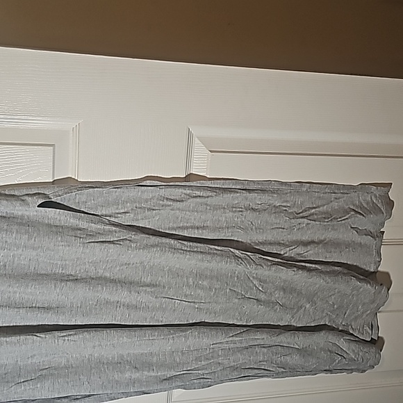 WHO WHAT WHERE Gray T-shirt Maxi Dress Side Slits Size M - Picture 3 of 10